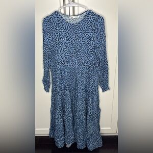 Zara Blue and Black Abstract Dress